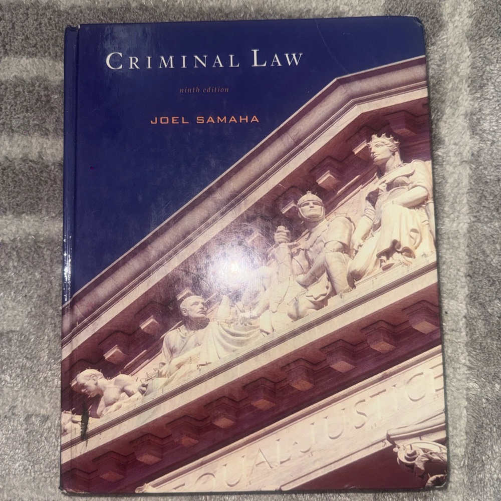 Criminal Law Ninth Edition Hardcover Book